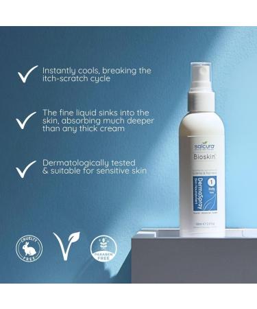 Salcura Natural Skin Therapy Bioskin Dermaspray Intensive Perfect For Dry & Itchy Skin easy To Use Spray Suitable For Anyone Prone To Eczema Psoriasis Dermatitis & Any Other Skin Allergy 100ml - Buy Online on SooperMarket.com