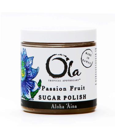 Ola Tropical Apothecary Passion Fruit Sugar Polish with Pure Tropical Oils and Plant Extracts - 11.6 Oz