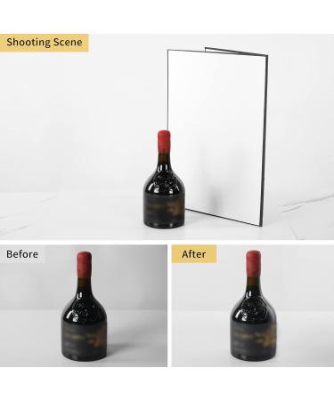 Meking 3 in 1 Photography Reflector Cardboard 17x12 inch A3 Folding Light Diffuser Board - Black Silver White for Product and Food Photography - Buy Online on SooperMarket.com