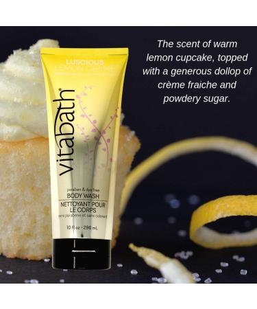 Vitabath Luscious Lemon Creme Body Wash for Unisex - 10 oz | Hydrating & Refreshing Cleanser | International Shipping Available - Buy Online on SooperMarket.com