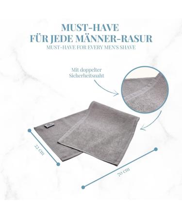 Carenesse 6-Pack Gray Shaved Towels 22x70 cm | Premium 100% Cotton Eco-Friendly Shaver Towels for Studios | Hygienic & Suction-Strong Quality - Buy Online on SooperMarket.com