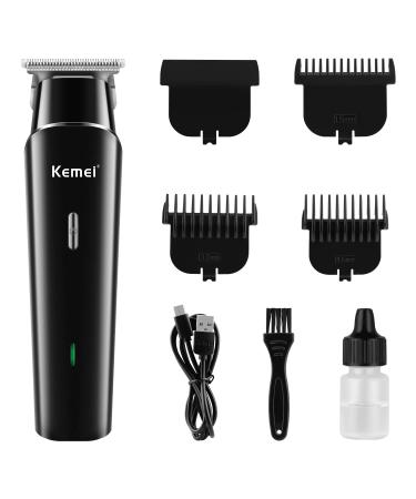KEMEI Black Hair Clippers for Men Electric Cordless Clippers for Hair Cutting Professional Barber Clippers USB Rechargeable Wireless Haircut Clippers km-1115