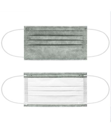 NU R 10pcs 3 Ply Disposable Face Mask Mask with Filter Layer and Elastic Earloop Retail Sealed bags Grey - Buy Online on SooperMarket.com