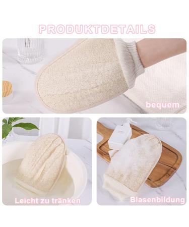 LATRAT Exfoliating Loofah Gloves - Spa Body Scrub & Dead Skin Remover for Men & Women - 2 Pack - Buy Online on SooperMarket.com