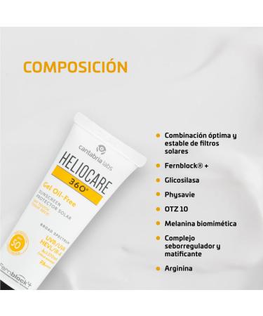 Heliocare Cantabria Labs 360 Oil-Free Gel Sunscreen SPF 50 - International Shipping Available | Best UV Protection - Buy Online on SooperMarket.com