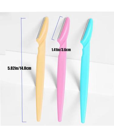 12-Pack Eyebrow Razor Set - Portable Trimmer & Face Hair Remover for Men & Women - Yellow Pink Blue - Buy Online on SooperMarket.com