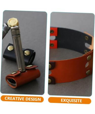MusiSaly Men's Razor Set - 2 Pieces with Leather Case | Premium Shaving Experience Portable & Stylish 8.5x4.5cm - Buy Online on SooperMarket.com