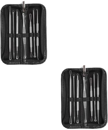 WOONEKY 14 Pcs Blackhead Extractor Blackhead Removal Tool Extractor Tools Comedone Extractor Silver - Buy Online on SooperMarket.com