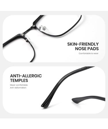 Cyxus Blue Light Filter Glasses for Men & Women | Computer & Gaming Safety Glasses | Non-Prescription Screen Glasses 03Black - Buy Online on SooperMarket.com