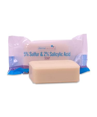 Dermaharmony 5% Sulfur 2% Salicylic Acid Bar Soap 4 oz - For Seborrheic Dermatitis, Dandruff & Psoriasis - Buy Online on SooperMarket.com