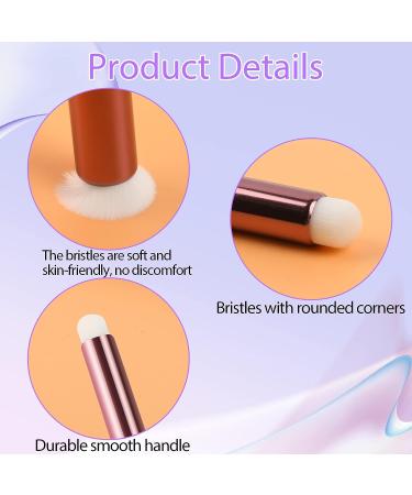 Set of 3 Makeup Brushes: Eye Shadow, Concealer, Lip, Smudge Brush with Tubes - Portable Artificial Fiber Lip Gloss Applicator Wands - Buy Online on SooperMarket.com