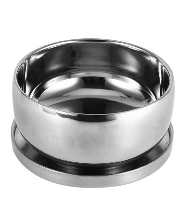 Men's Wet Shaving Soap Cup Bowl - Silver Metal Facial Cleansing Tool with Lid | International Shipping Available - Buy Online on SooperMarket.com