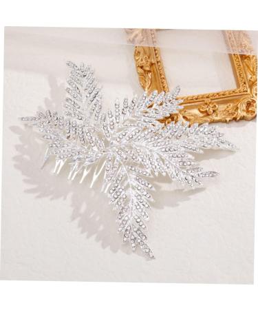 WOFASHPURET Bridal Comb Bride Hair Comb Clip Bride Hairpiece Bridal Headpieces for Wedding Women Hair Accessories Wedding Party Headpiece Floral Decor Combs Temperament Women's Decorate Alloy - Buy Online on SooperMarket.com