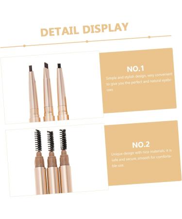 Healeved 3pcs Eyebrow Pencil Eyebrow Pencil Waterproof Brown Eyebrow Pencils Brow Pencil Black Abs - Buy Online on SooperMarket.com