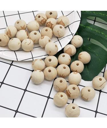 300pcs 20mm Natural Unfinished Round Wood Beads | Wooden Spacer Beads for DIY Crafts - Buy Online on SooperMarket.com