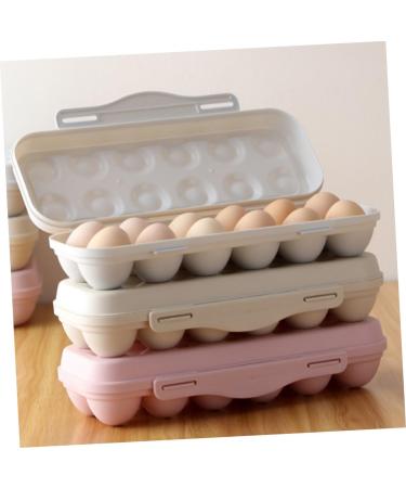 ABOOFAN 2pcs Anti-Collision Damage Chicken Containers for Fridge Pantry Egg Bins for Fridge Food re-usable Grey 30X11X6.5CM - Buy Online on SooperMarket.com