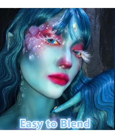 Go Ho Light Blue Face Paint - Washable Gel for Halloween Cosplay & Festivals | Full Coverage Body Paint for Adults & Kids - Buy Online on SooperMarket.com