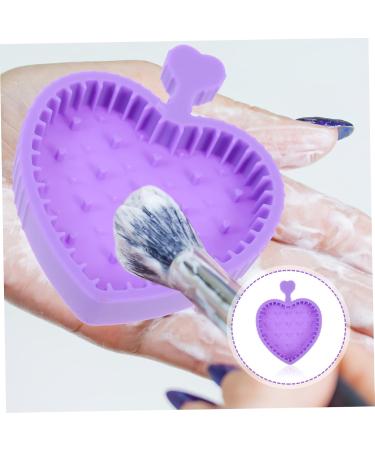 DRESSOOS Makeup Brush Cleaning Pad Gloves for Cleaning Beauty Brush Cleaning Bowl Cleaning Tools Cosmetic Limpiador De Brochas De Maquillaje Makeup Tools Cleaner Silica Gel Foldable Purple 12x9cm Purple - Buy Online on SooperMarket.com