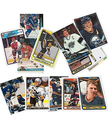 40 Hockey Hall-of-Fame and Superstar Cards Collection Possible Mario Lemieux, Wayne Gretzky, Jaromir Jagr, Ray Bourque, Patrick Roy, Mats Sundin, Mark Messier, Steve Yzerman, Teemu Selanne, Brett Hull, Joe Sakic, and Nicklas Lidstrom. Perfect for Gift Giv