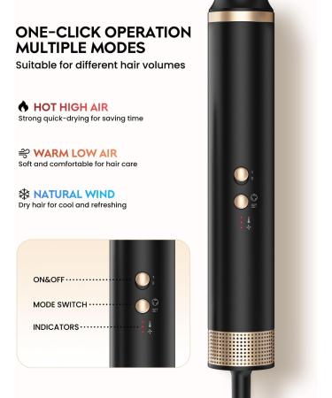 WEEYUM 5-in-1 Professional Air Styler: Hair Dryer Brush with Auto Curler Round Brush & Straight Comb High Speed 110 000 RPM Motor for Perfect Styling - Buy Online on SooperMarket.com