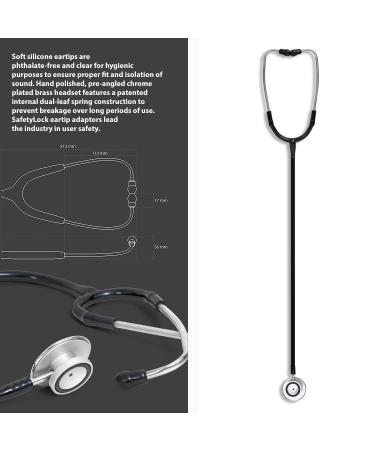 Buy Lightweight Stethoscope for Doctors & Nurses - Flexible Latex-Free Tube Soft Ear Knobs Silver Matt Finish - International Shipping Available - Buy Online on SooperMarket.com