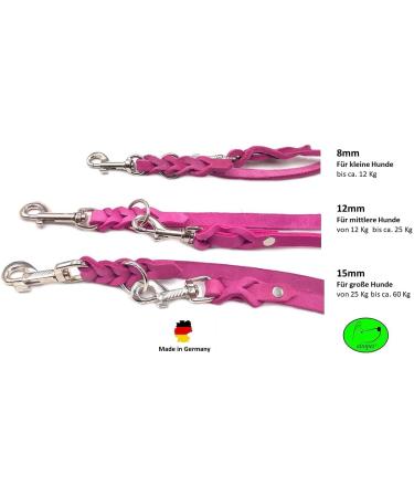 Buy Premium Adjustable Fat Leather Dog Leash for Small & Large Dogs - 2m Pink Double Leash International Shipping - Buy Online on SooperMarket.com