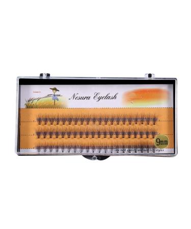 60 Knots Fake Eyelashes 3D Soft Reusable Deluxe Lashes Light Fluffy Eyelash Effect with 1 Tray of Eyelash Extensions (9mm)