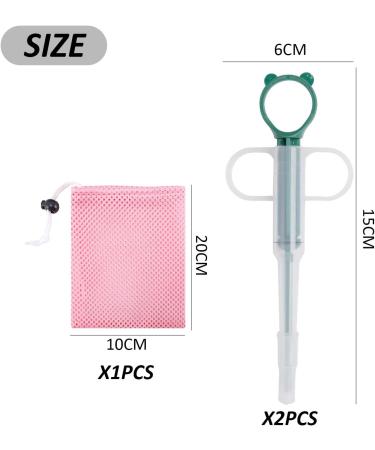 KVBUCC 2pcs Pet Pill Dispenser with 1pc Storage Bag Medication Feeder Pill Syringe Pill Ejector Feeder Tool for Cats Dogs Birds (Green) - Buy Online on SooperMarket.com