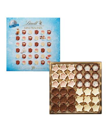 Lindt Chocolate - Summer Mini Ice Pralin s |165 G |Praline box with 36 chocolates each in 4 delicious varieties without alcohol |Praline gift |Chocolate gift Mini Eis Pralin s 165 g (1 Pack)