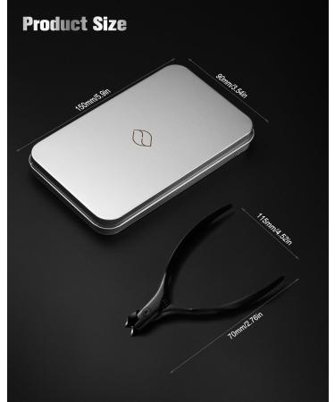 FERYES Wide Jaw Thick Toenail Clippers Thick Toenails - Precision Stainless Steel Toe Nail Clippers for Thick Nails for Seniors with Catcher -Black - Buy Online on SooperMarket.com