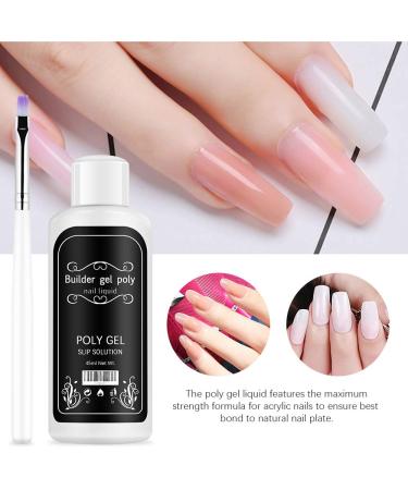 Ownest Nail Extension Gel Quick Poly Gel Slip Solution 45ml - DIY Nail Art Builder Liquid with Brush - Buy Online on SooperMarket.com