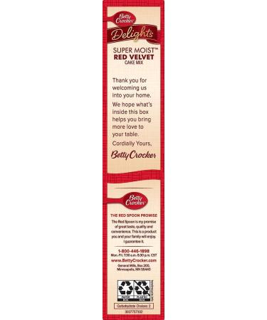Betty Crocker Super Moist Red Velvet Cake Mix 432g 15oz | Pack of Two - Buy Online on SooperMarket.com