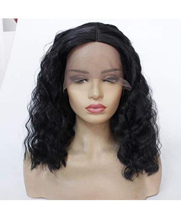 Bghjue Fashion Short Curly Kinky for Women Fluffy Wavy Synthetic Hair Wig Natural Big Curl Hair Afro Kinky Wig with Bangs for White And Women With Free Cap Wigs
