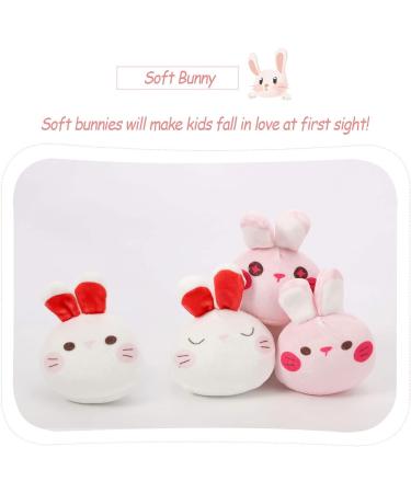 HXPLN Bunny Plush Pillow - Cute Kawaii Pudding Snack Pillow with Bunny Dolls - Creative Gift for Teenagers and Children - Buy Online on SooperMarket.com