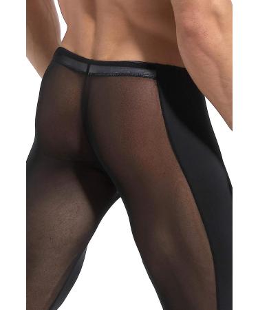 MIZOK Men's Mesh Yoga Pants Compression Tights Medium Black - Buy Online on SooperMarket.com