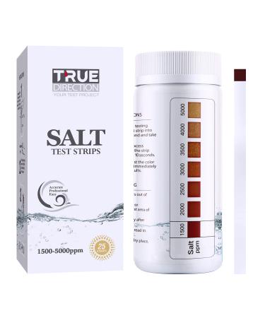 TRUEDIRECTION pool water test strips for salt water test strips for swimming pool and spa for water testing 1500-5000 ppm TD-SALT-25
