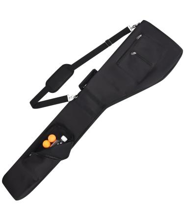 Golf Carry Bag, Portable Driving Range Carrier Foldable Golf Club Bag, Water Resistant Mini Golf Bag Multi Colors, Gift for Men Women Golfer Customizable Black