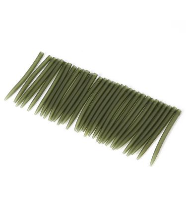 Aynefy fishing cord aligner 30 pieces anti -tangle sleeves carp fishing hook hair rig line aligner anti -tangle sleeves connect aligner carp fishing accessories (green black)