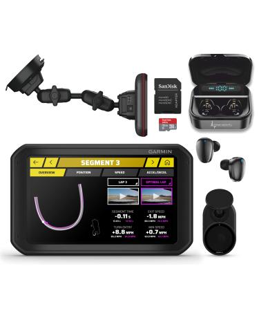 Garmin Catalyst, Driving Performance Optimizer for Motorsports and High Performance Driving, 6.95 inch with Wearable4U Pro Earbuds and MicroSD Bundle +MicroSD+EarBuds