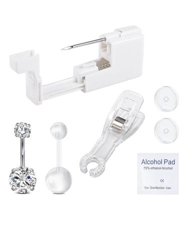 QWALIT Belly Button Piercing Kit Belly Piercing Kit Body Piercing Kits for All Piercings 3-belly piercing gun