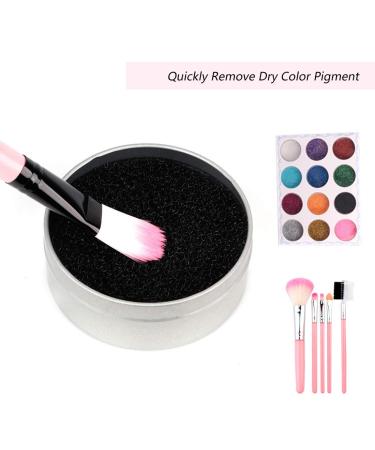 Hongecb Professional Make-Up Brush Cleaner - Quick Color Change Sponge Tool Set (3PCs) for Easy Dry Cleaning - Compact Storage Can Included - Buy Online on SooperMarket.com