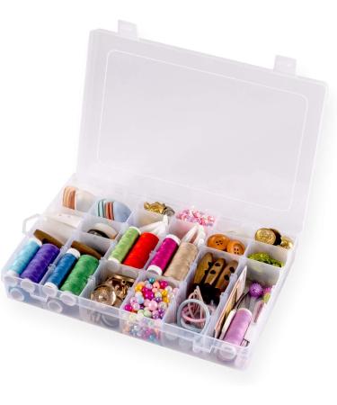 Adjustable 36 Compartment Jewelry Storage Box - Plastic Organizer Container (1 Pack) - Buy Online on SooperMarket.com