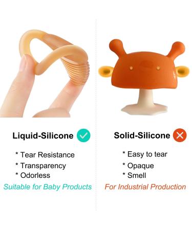 Seposeve Silicone Baby Teething Toys for Boys & Girls 0-6 Months and 6-12 Months - BPA-Free, Soft & Easy to Clean (2 Brown) - Buy Online on SooperMarket.com