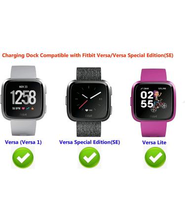 2PACK Charging Dock Compatible with Fitbit Versa/Lite/SE (not for Versa 2) Charger  Charging Dock Cord Stand and Screen Protectors for Smart Watch - Buy Online on SooperMarket.com