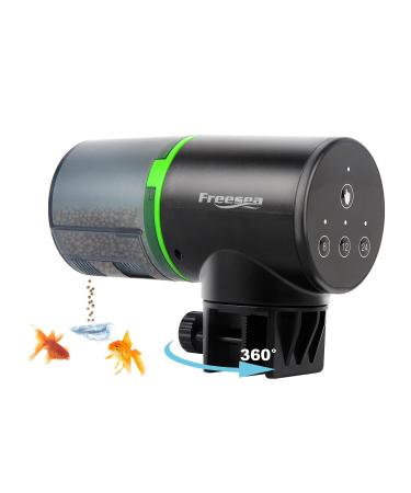 FREESEA Aquarium Automatic Fish Feeder: Vacation Timer Feeder for Fish Tank Electric Adjustable Auto Fish Food Dispenser 0.05 Gal & Two Fixed Methods