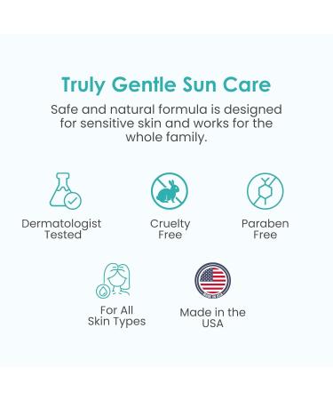 TruKid Easy On Mineral Sunscreen SPF 50 - Gentle Kids & Baby Sunblock for Sensitive Skin Unscented Protection Face & Body 3.4oz - Buy Online on SooperMarket.com