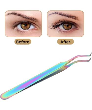 Professional Stainless Steel Eyelash Extension Tweezers for DIY Nail Art - Precision Tools for Eyelash Transplant - Buy Online on SooperMarket.com