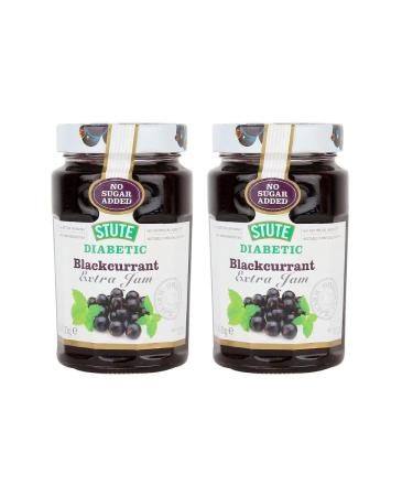2 x 430g No Added Sugar Blackcurrant Jam Diabetic Friendly