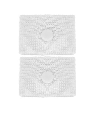 1 Pair Travel Wristbands Travel Anti Disgusting Bracelet Motion Sickness Wristbands Anti Nausea Bracelet Strengthen Immunity Anti Nausea Wristbands for Morning Sickness(White)