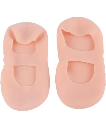 Silicone Socks Gel Moisturizing Socks Foot Anti-Cracking Protector Foot Care Tool Prevention Socks Relieve Plantar Fasciitis Pain Heel Bone Spur Pain Soften Dead Skin Dry Cracked Yellowish Pink M - Buy Online on SooperMarket.com